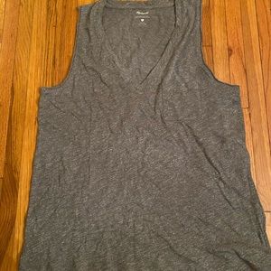 Madewell Large grey essential tank top NWT tank cute pocket tank